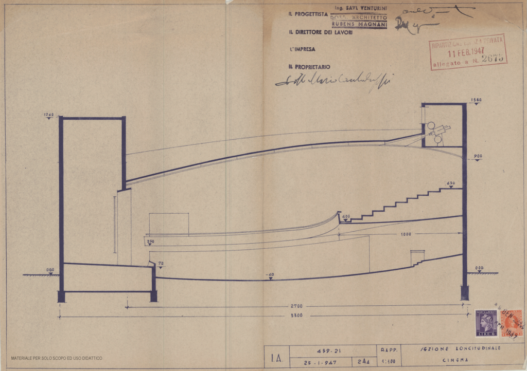 Longitudinal section: original drawing